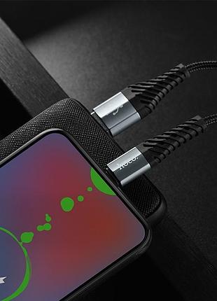 Usb-кабель hoco x38 cool charging micro usb 2.4 a 1 м нейлонов... 4
