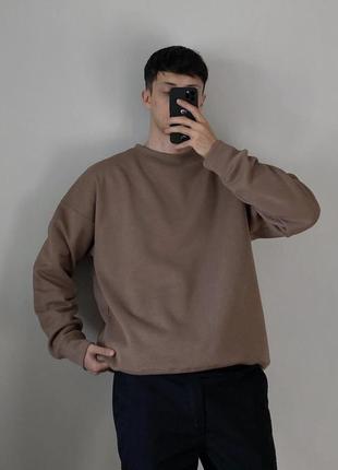 Basic oversized brown sweatshirt by cropp (світшот)4 фото