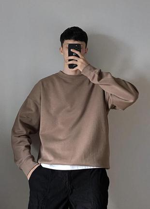 Basic oversized brown sweatshirt by cropp (світшот)5 фото