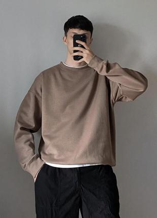 Basic oversized brown sweatshirt by cropp (світшот)8 фото