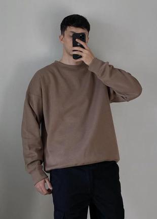 Basic oversized brown sweatshirt by cropp (світшот)7 фото