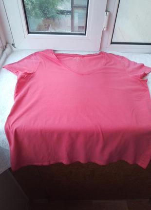 Брендовая коттоновая блуза блузка футболка большого размера батал8 фото