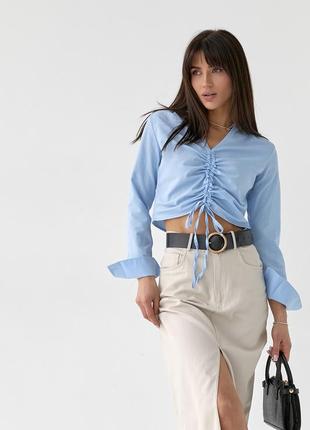 Жіноча блуза-топ на завʼязках5 фото