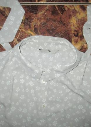 Нежная  серенькая длинная блузка-туника,18р5 фото