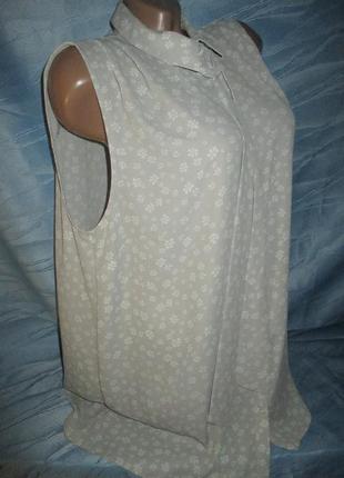 Нежная  серенькая длинная блузка-туника,18р2 фото