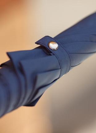 Зонт трость с деревянной ручкой krago синий