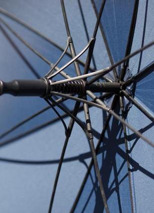 Зонт трость с деревянной ручкой krago синий