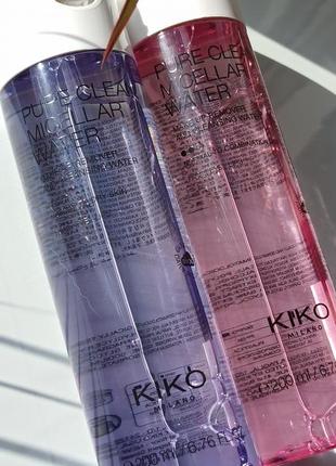 Міцелярна вода kiko milano pure clean 200 мл  для зняття макіяжу