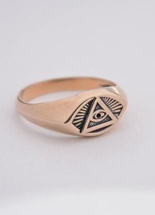 Масонское кольцо печатка всевидящее око или лучезарная дельта — масонский символ1 фото