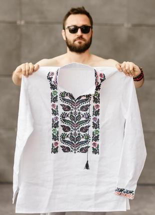 Сорочка чоловіча. борщівський орнамент відтворений зі старовинної вишиванки.7 фото