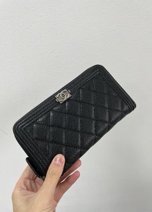 Гаманець chanel wallet boy black