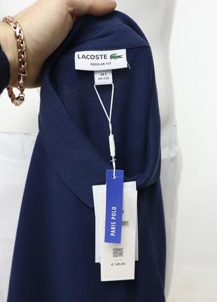 Чоловіча нова синя поло футболка lacoste [ s   ]3 фото