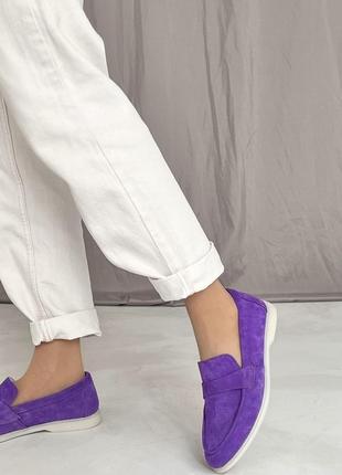 Жіночі замшеві туфлі лофери5 фото