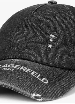 Джинсова кепка karl lagerfeld,оригінал,бейсболка,з логотипом