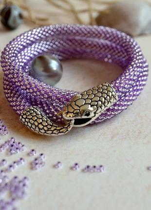 Джгут-трансформер рука / шия ніжно-фіолетовий, застібка-змія9 фото