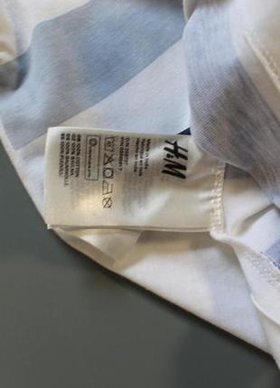 Белая футболка в цветную полоску от h&amp;m, 2-4 рочки4 фото