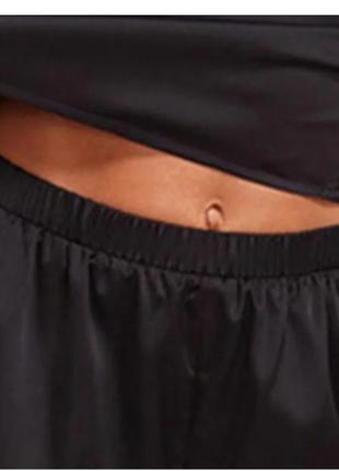 Піжама жіноча атласна чорна розмір l3 фото
