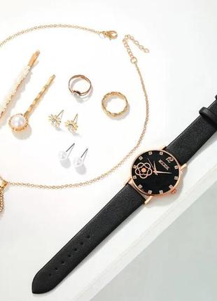 Жіночий годинник наручний+браслет+підвіска+сережки. подарунков...6 фото