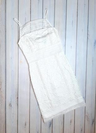 🤩1+1=3 шикарное белое кружевное платье topshop, размер 42 - 443 фото