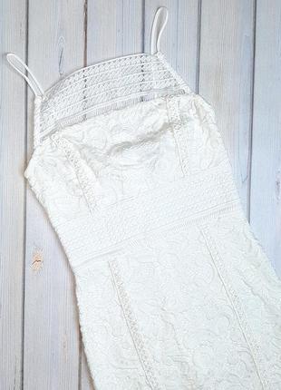 🤩1+1=3 шикарна біла мереживна сукня плаття topshop, розмір 42 - 445 фото
