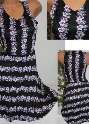 Брендовое красивое платье h&m цветы этикетка1 фото