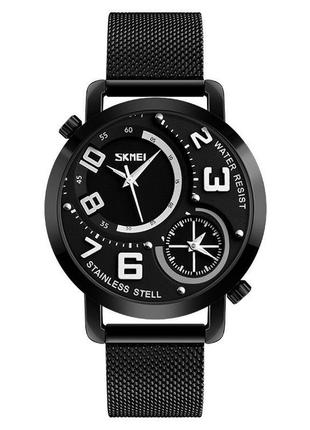 Класичні чоловічі годинники skmei (скмей) 9168 black1 фото