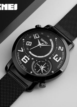 Класичні чоловічі годинники skmei (скмей) 9168 black2 фото