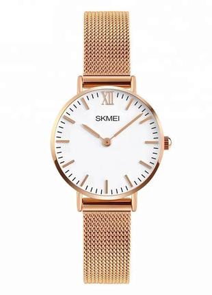 Оригінальні класичні жіночі годинники skmei (скмей)1185 gold
