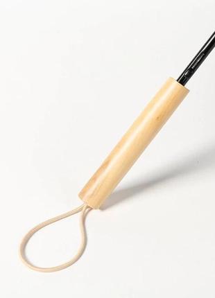 Зонт трость krago с прямой деревянной ручкой 16 спиц синий