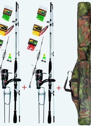 Рибальський набір crocodile elite 2.10 м. 2 спінінга + чохол