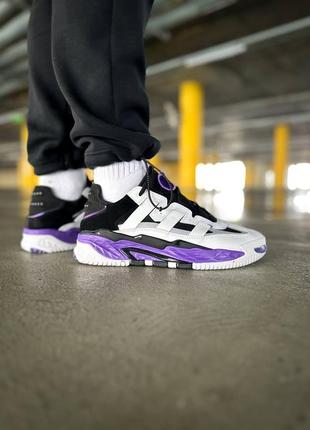 Кроссовки мужские адидас adidas niteball "white purple4 фото