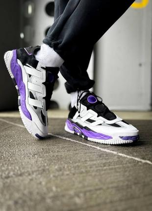 Кросівки чоловічі адідас adidas niteball "white purple1 фото