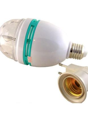 Диско-лампа led mini party light+перехідник в розетку
