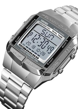 Чоловічі годинники skmei 1381 skmei illuminator silver / black