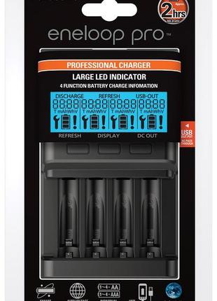 Зарядний пристрій panasonic bq-cc65, aa/aaa, eneloop ready, lc...