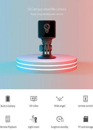 Міні камера camsoy s8 датчик руху, вбудований акумулятор