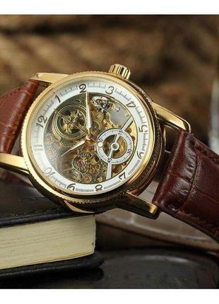 Годинник forsining star чоловічий механічний годинник скелетон