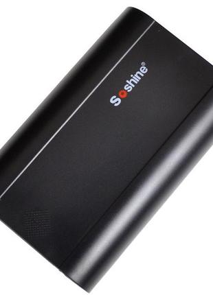 Повербанк power bank case soshine e5 black, 3x18650, lcd, 5v/2...