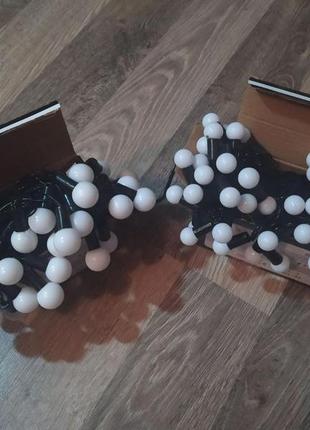 Новорічна різнокольорова led-гірлянда матові кульки 4 м6 фото