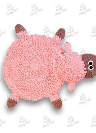 М'яка іграшка баранець свен килимок рожевий3 фото
