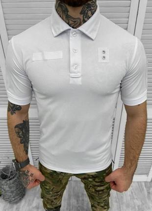 Тактическая футболка polo white