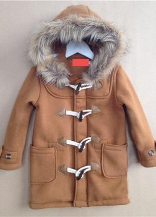 Дитяче утеплене пальто з хутряною облямівкою ( артикул:2278)