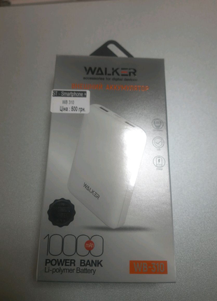 Power bank walker wb-310 10000mah li-pol 2xusb 1xusb type-c 2.1 a