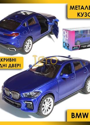 Металева колекційна машинка bmw x6, дитяча залізна іграшкова м...