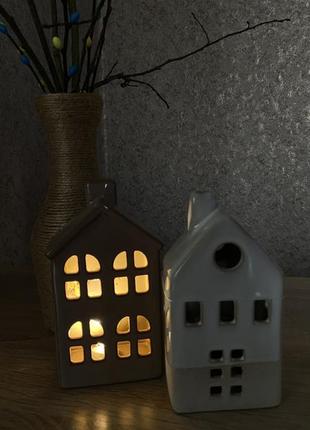 Керамический дом с подсветкой3 фото