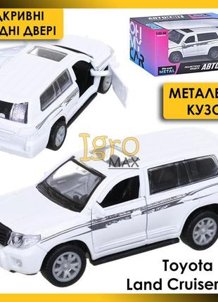 Металева колекційна машинка toyota land cruiser 200, іграшкова...