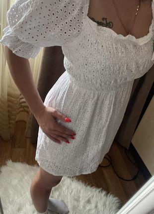 Шикарна біла сукня легеньке літнє плаття6 фото