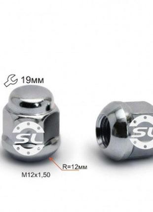 Гайка колесная м12x1,5x27мм сфера хром ключ 19 (acura, chery, honda)
