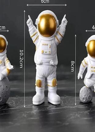 Фігурка астронавт. статуетка для інтер'єру космонавт 10 см. де...5 фото