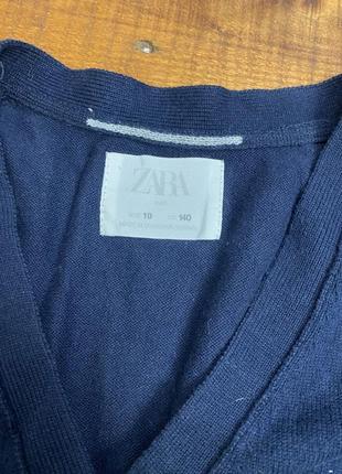 Женская кофта (кардиган) zara (зара мрр идеал оригинал синяя)7 фото